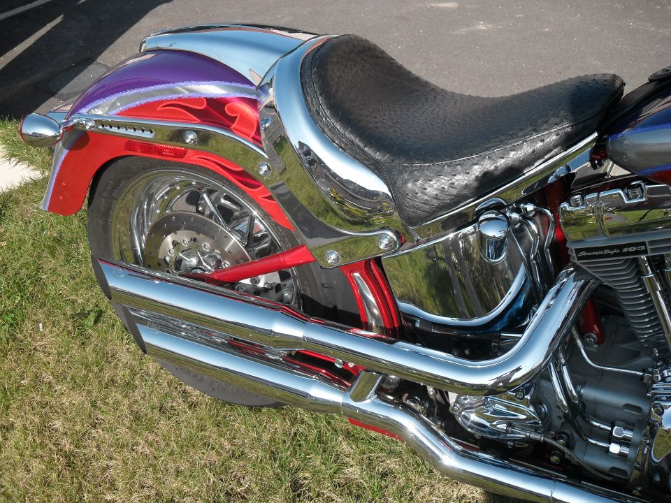 Harley Davidson - Selle en vÃ©ritable Autruche