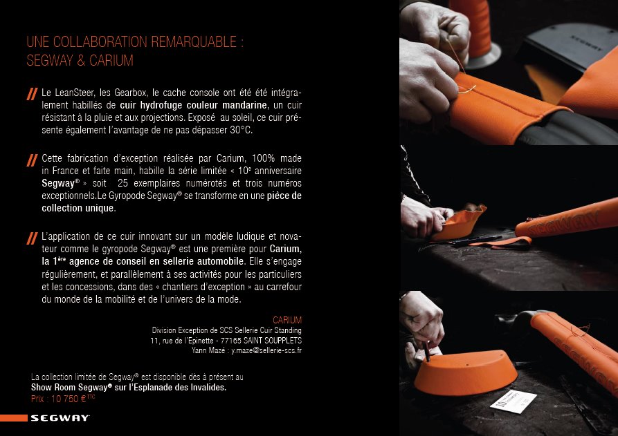 Segway Edition limitÃ©e - Cuir hydrofuge Orange 2